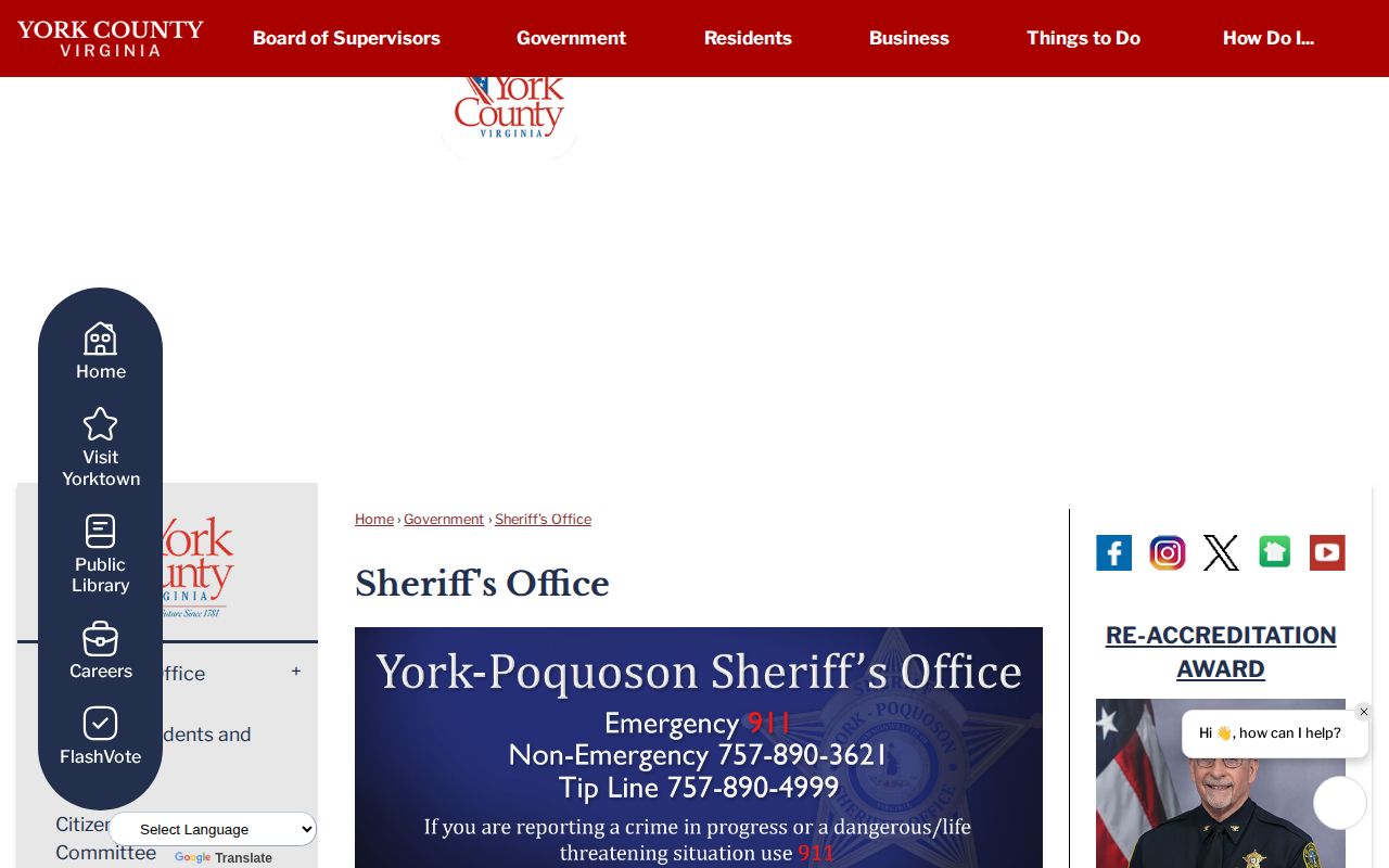 York-Poquoson Sheriff's Office arrest-record and release-record routing source